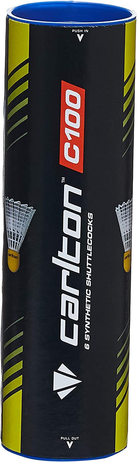 Carlton C100 White Shuttlecocks Medium Speed - Pack of 6