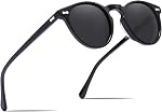 Lunettes de soleil polarisées rondes en acétate vintage CARFIA pour femmes, protection UV CA5288