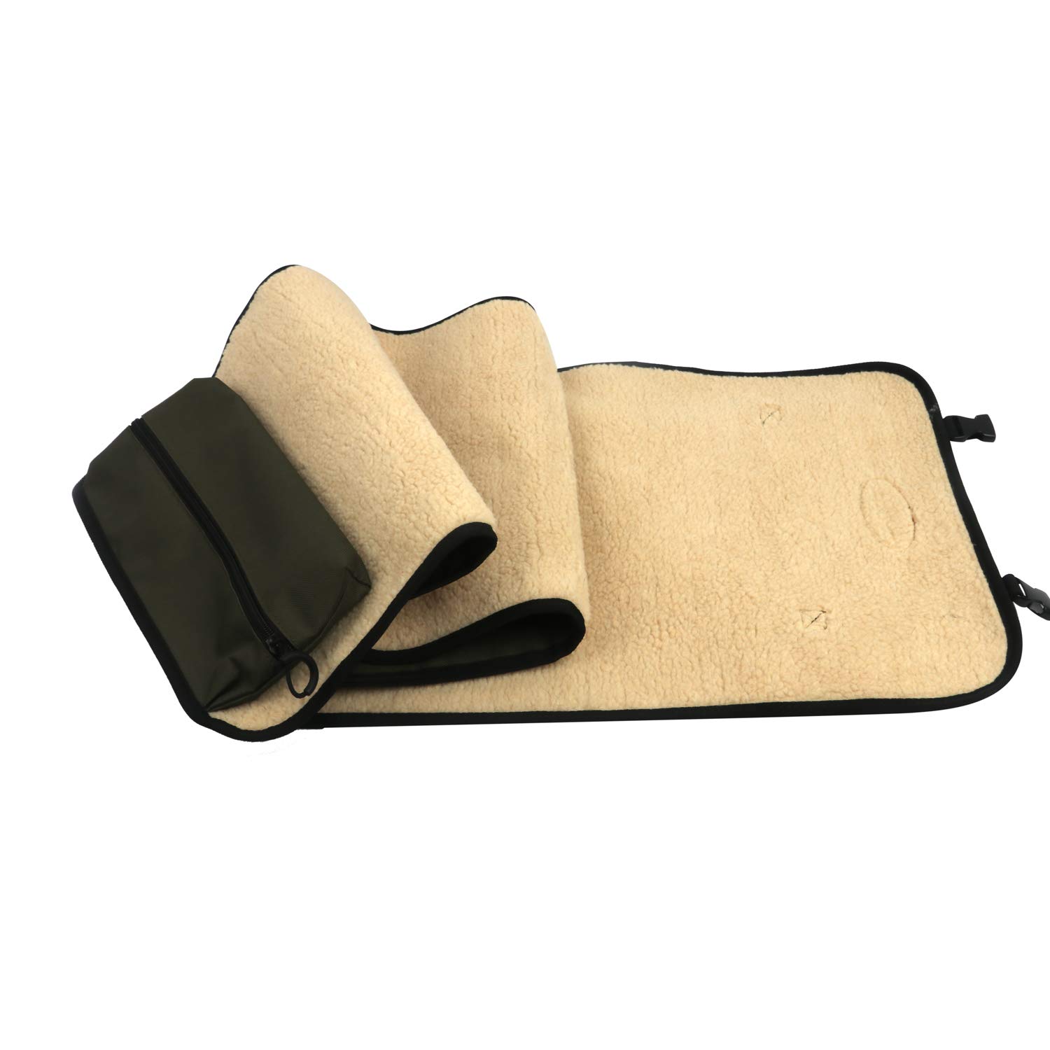 CLEANING MAT Gun Large Roll-Up – Rifle & Shotgun Maintenance Pad with Rod & Brush Pockets, Soft Fleece Surface, Portable Protective Work Mat for Firearm