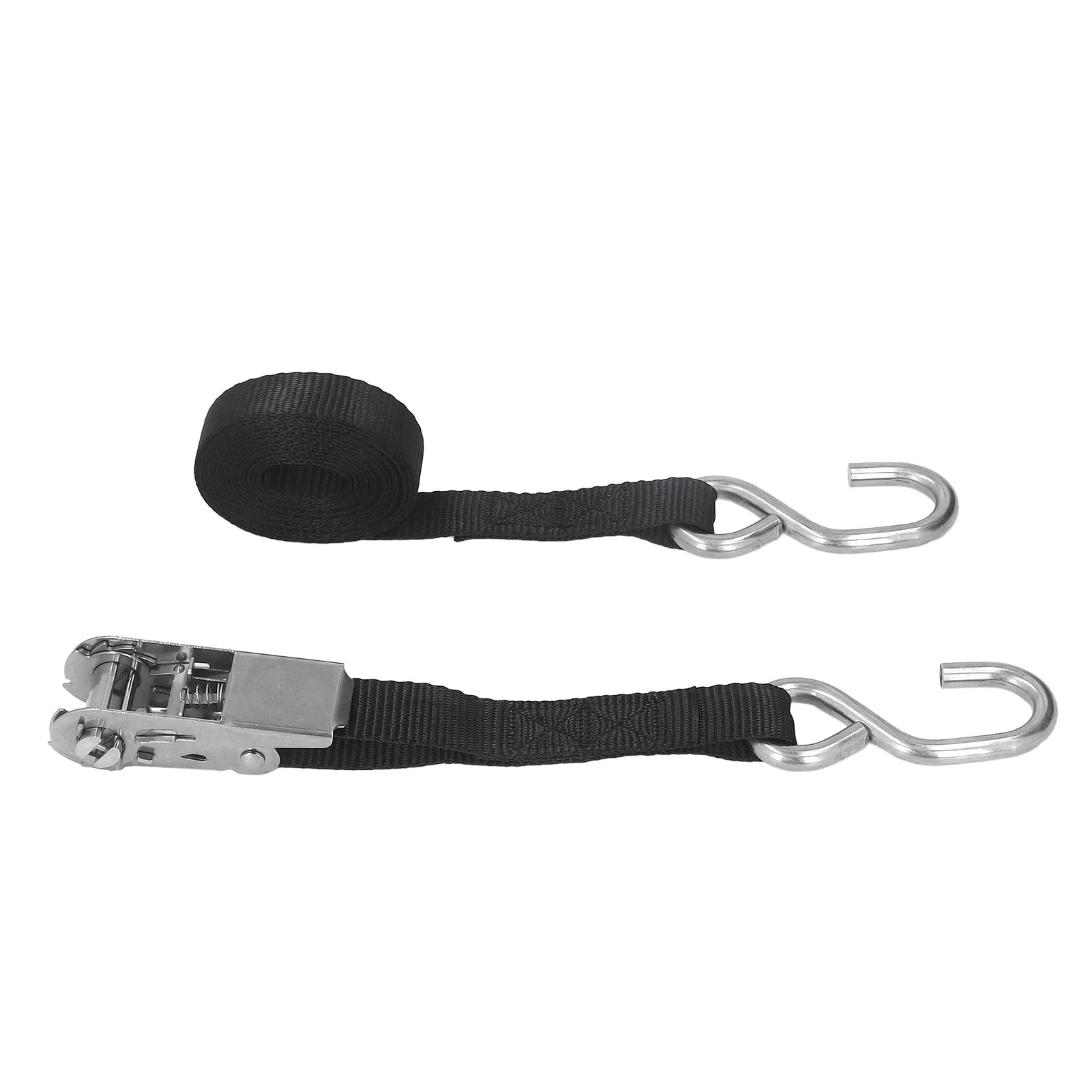 Cocoarm Cinghie di Ancoraggio a Cricchetto da 1 Pollice, Robusto Poliestere e Acciaio Inossidabile, di Trazione di 800 Kg per il Trasporto Sicuro di Rimorchi e Motociclette (3 metri / 9,8 piedi)