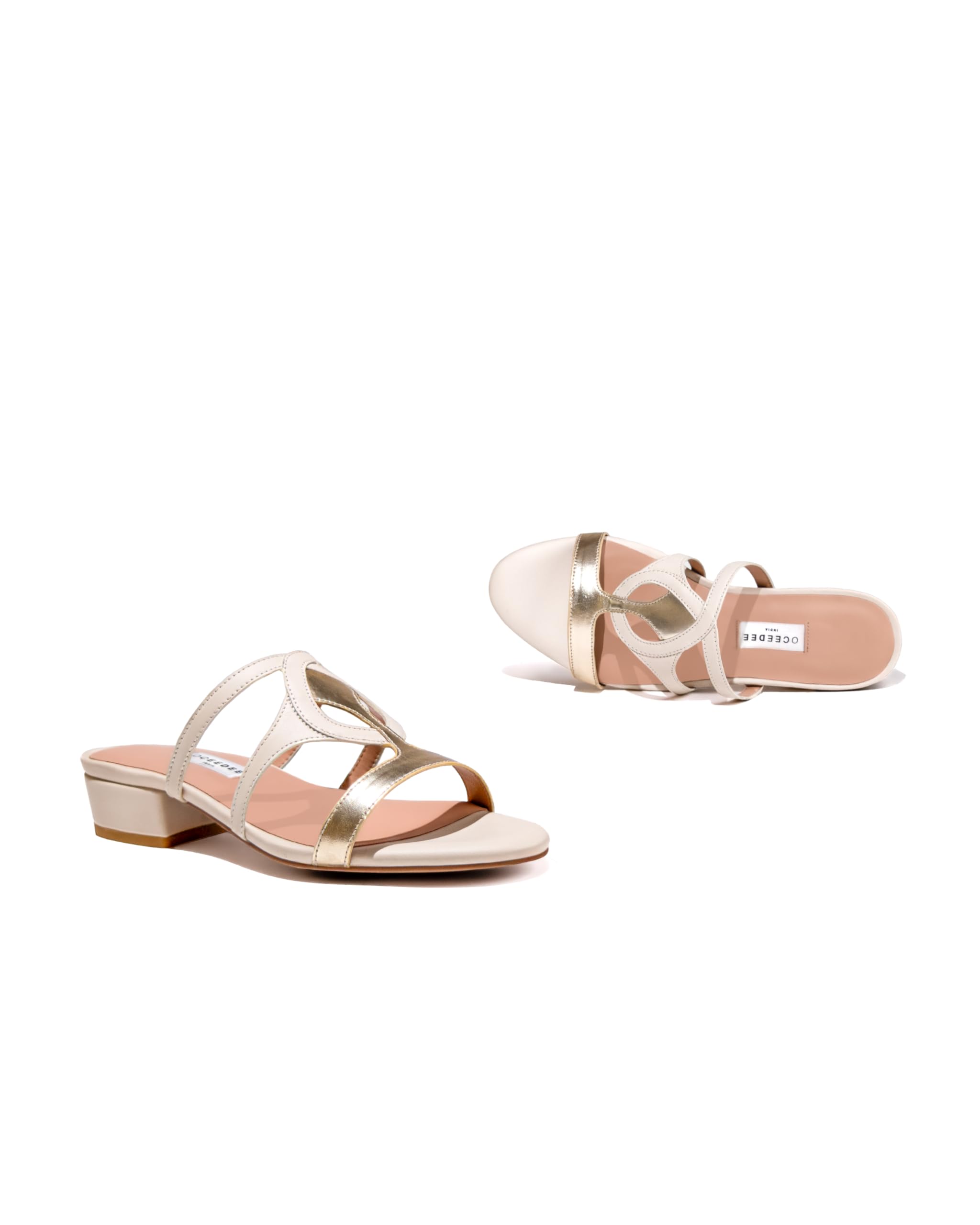 oceedee Zoya Sliders Women's 1 Inch Block Heel Sliders | Cushioned Comfort for Everyday Wear-picture-15