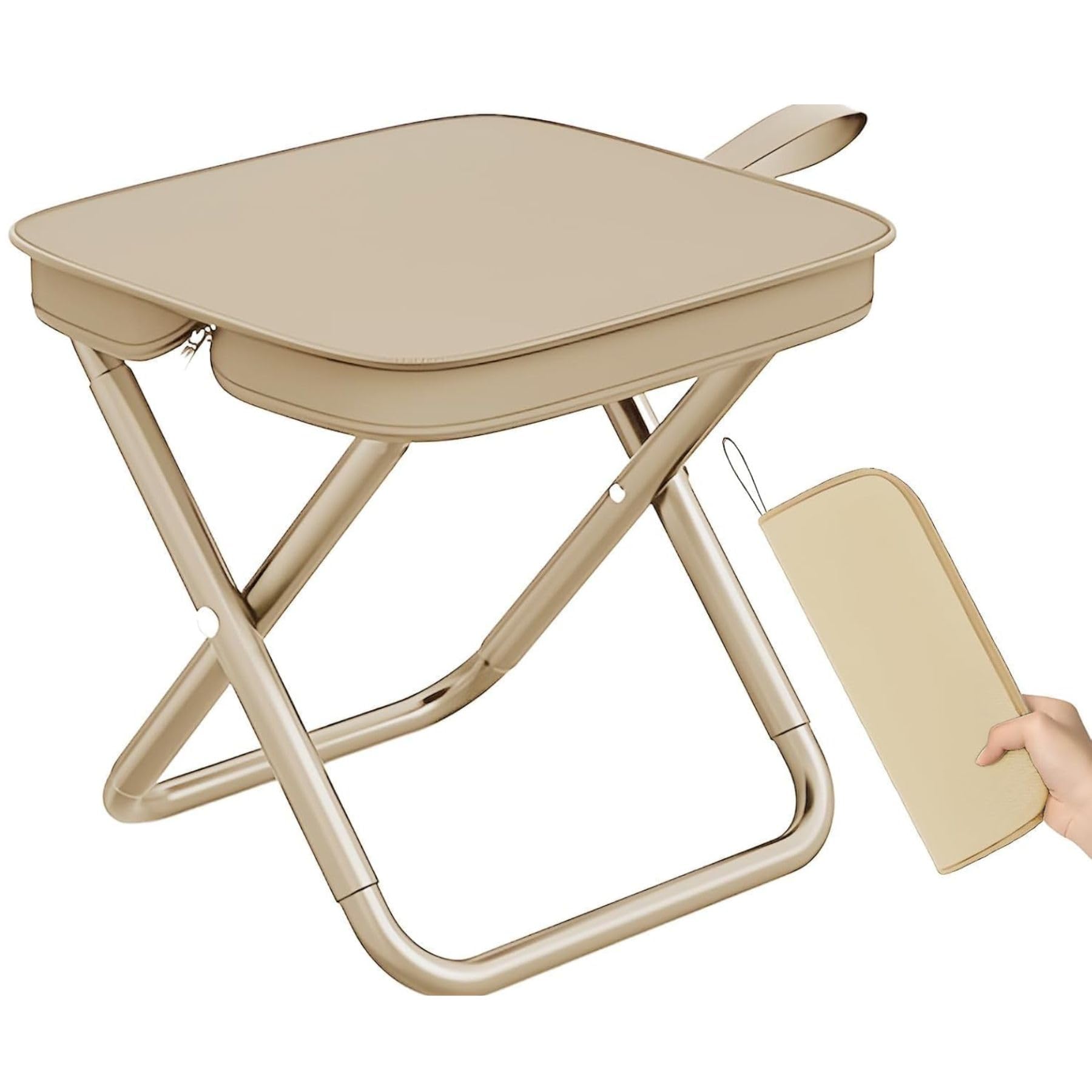 portable folding stool compact lightweight chair for outdoor, fishing, gardening, travel multipurpose sitting stool stability comfort camp chairs for beach backpacking (1)