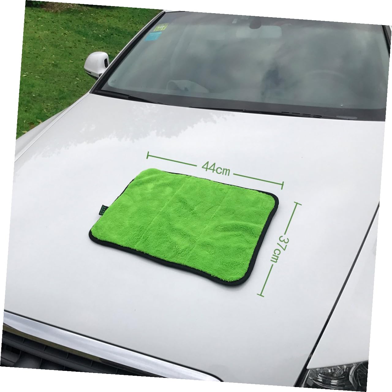 3 pezzi Panni Microfibra Doppio Lato per Asciugatura Auto Arancione Verde Giallo Adatti per Pulizia Sedili e Superfici Delicate Assorbenti Pelucchi