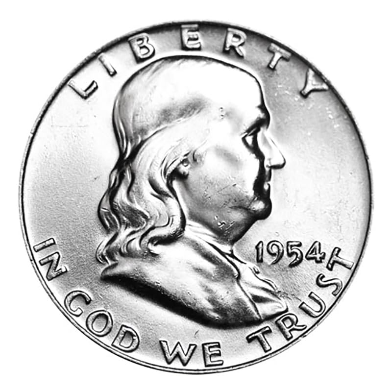 1954 D Franklin Half Dollar Brilliant Uncirculated BU UNC
