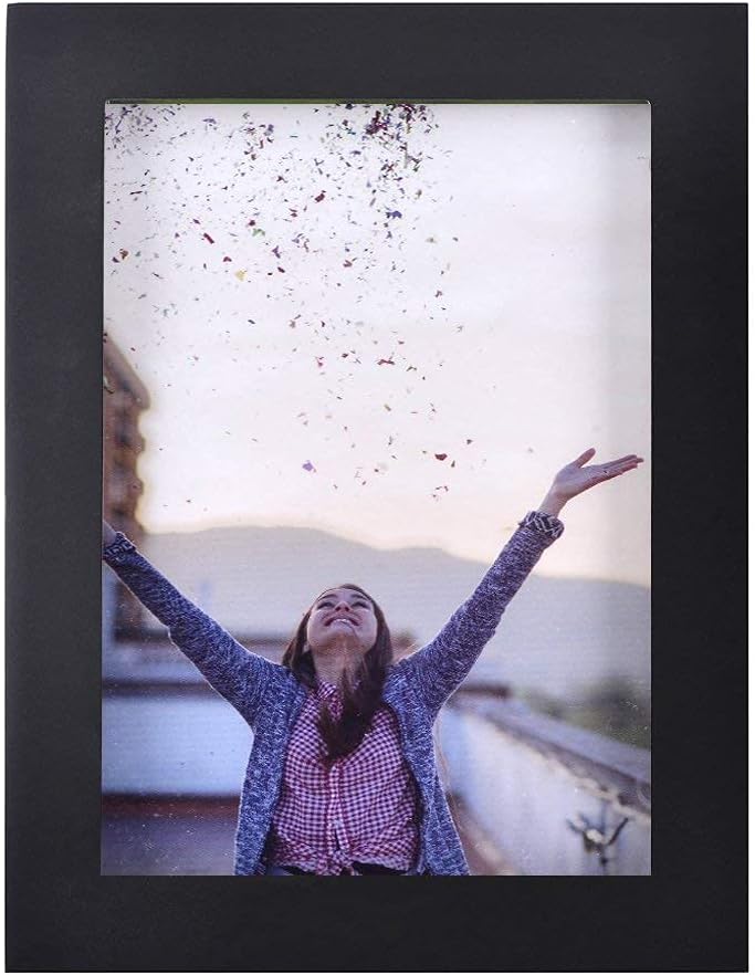 RPJC 4 Pcs Sets Solid Wood Picture Frame Display Photo 4x6 inch 5x7 inch and 8x10 inch Black