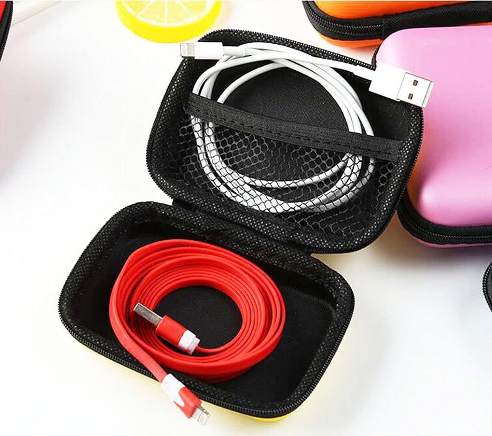 ZOSTLAND Cute Blue Alien ET Portable Storage Box, Electronics iPhone Accessories Organizer Bag EVA Carrying Case for Earphone Earbuds Wireless Headset U Disk Coin Key Earphone (Medium Stitch)