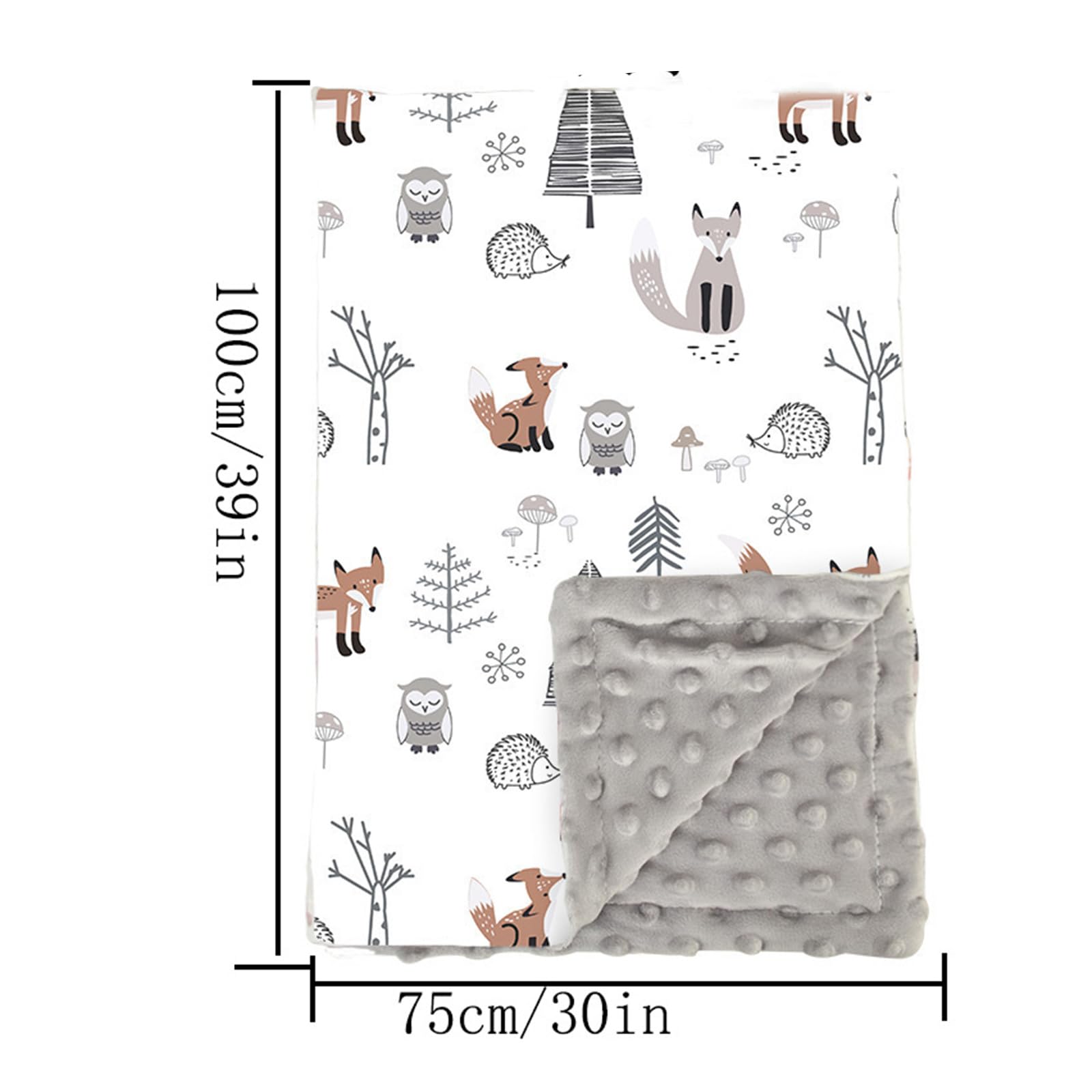 Double Layers Baby Bean Bean Blanket Warm Comforting Blanket Air Conditioners Room Quilt Soft Newborns Swaddles Wrap Cartoon Printinfant Sleep Quilt 3