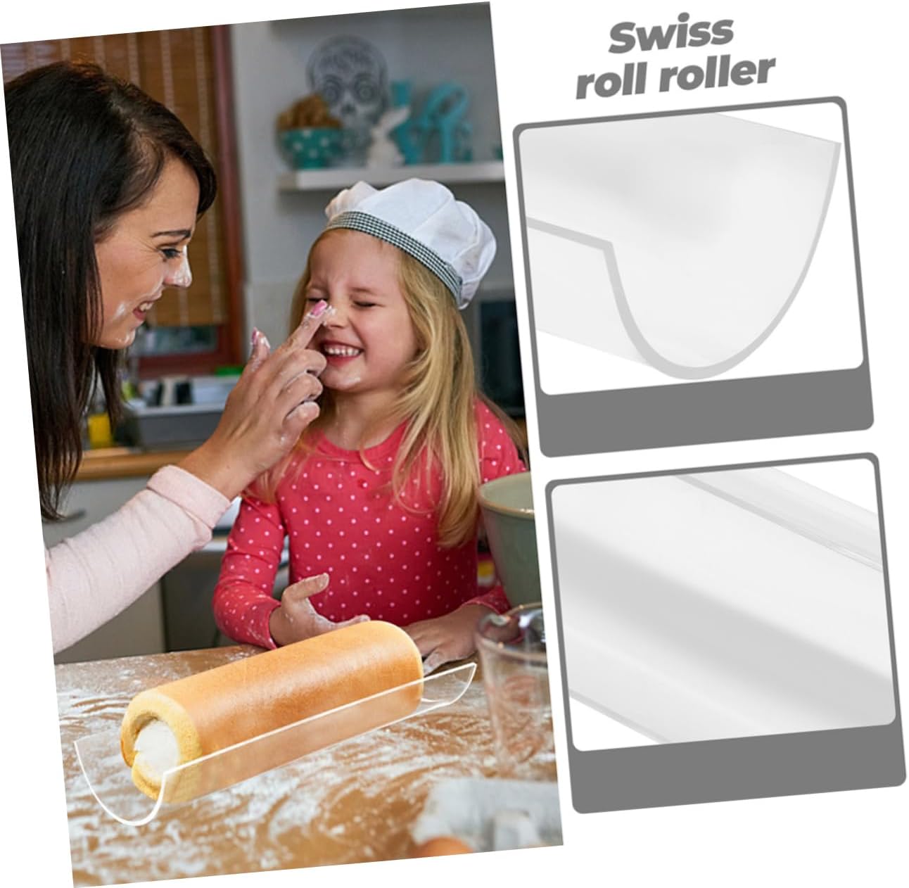 4pcs Roll Cake Mold Shaped Baking Tool for Shaping Multi-function Reusable for Bakeries Dessert Shops and Home Use