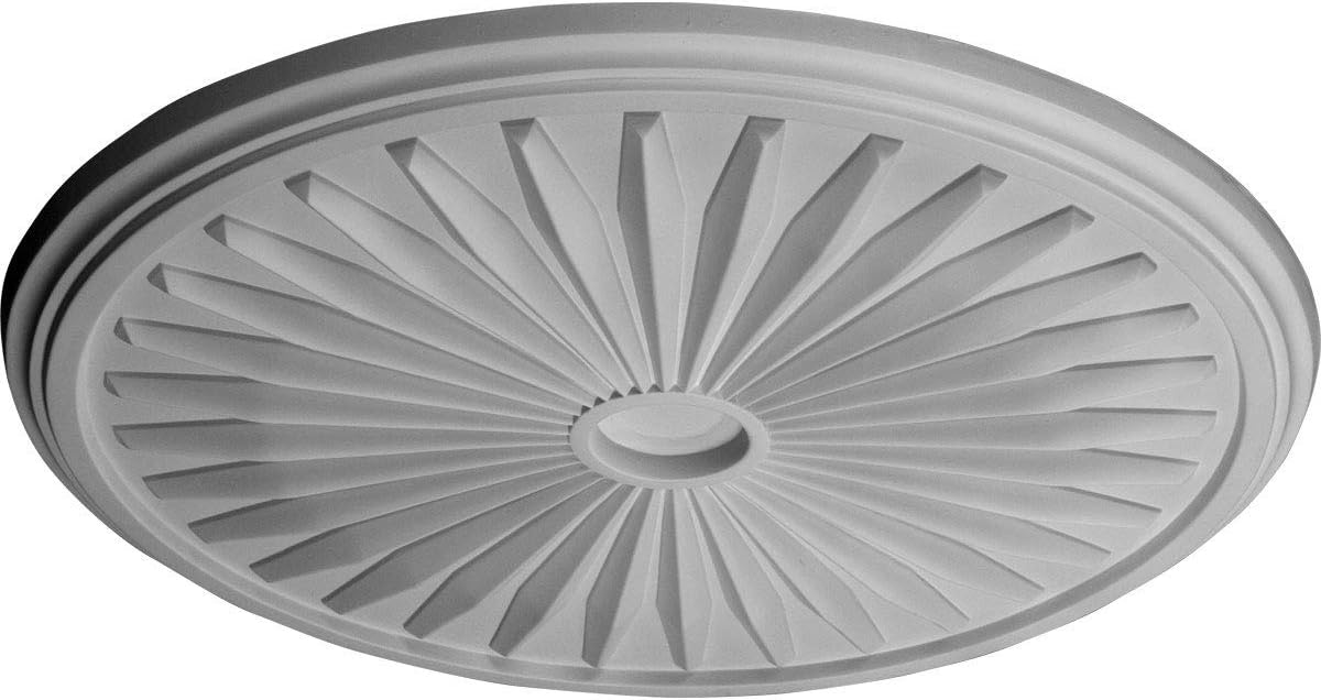 Bеѕt Quаlіtу 🔥 Ekena Millwork CM33LE Leandros Ceiling Medallion, 33 1/8OD x 3 1/2ID x 1 3/8P, Factory Primed