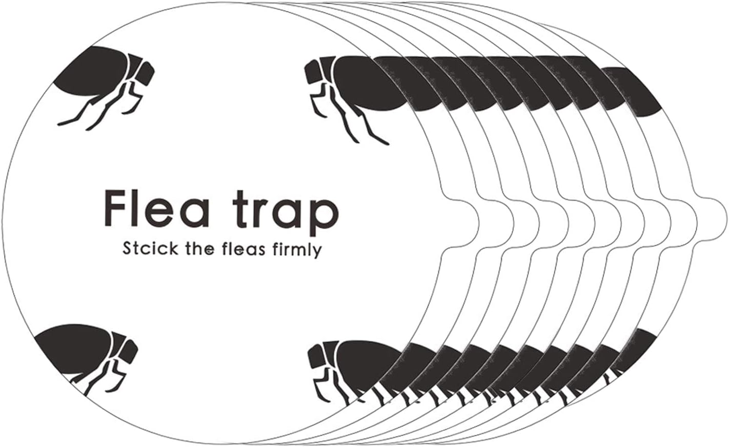 Flea Trap Refills 10 Packs, Flea Light Trap Glue Board Replacement Pads, Non-Toxic, 7.1 Inch Natural Glue Discs Refill