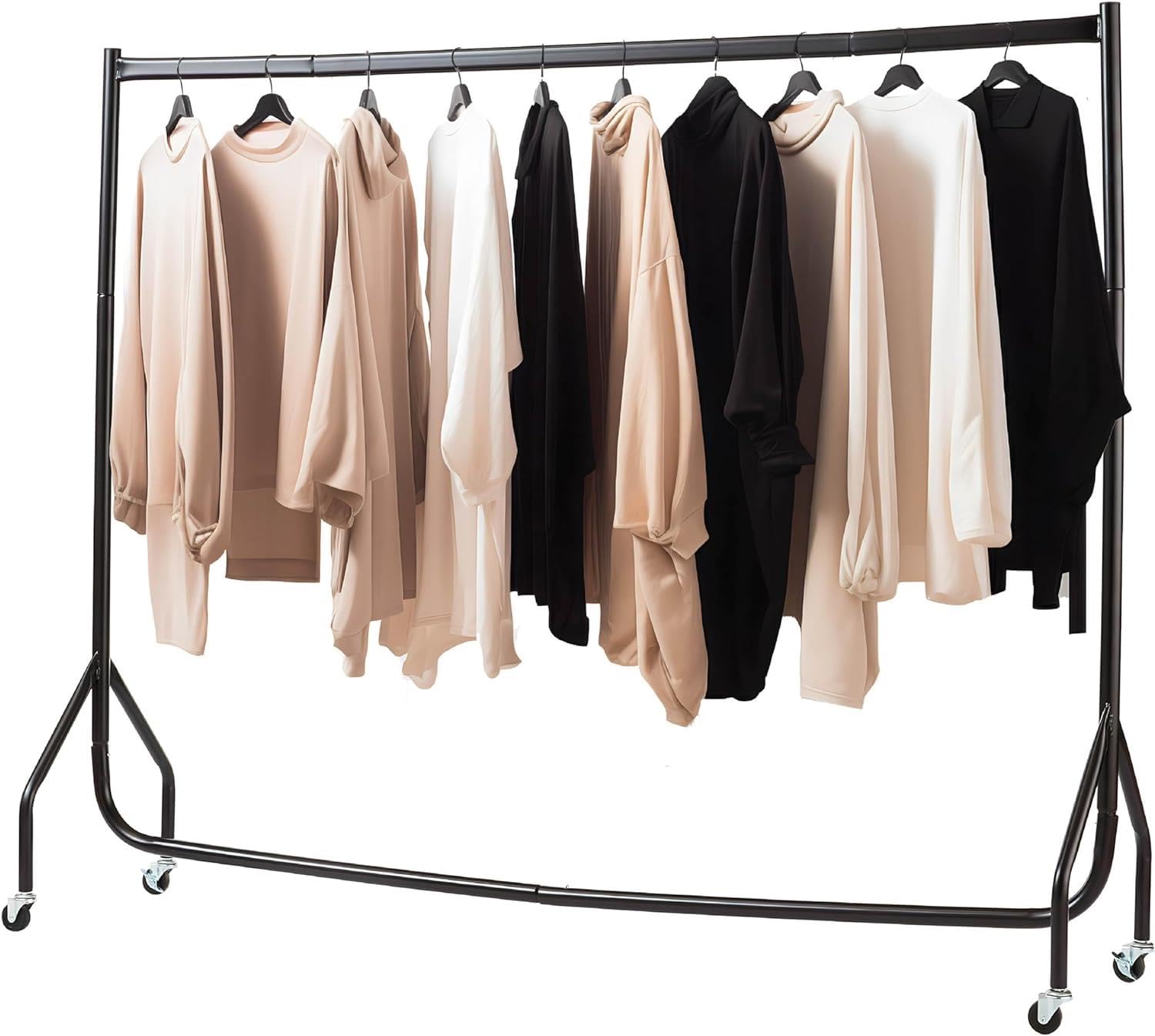 DIRECT ONLINE HOUSEWAR 3ft Long x 5ft Heavy Duty Clothes Rail In Black Metal Construction