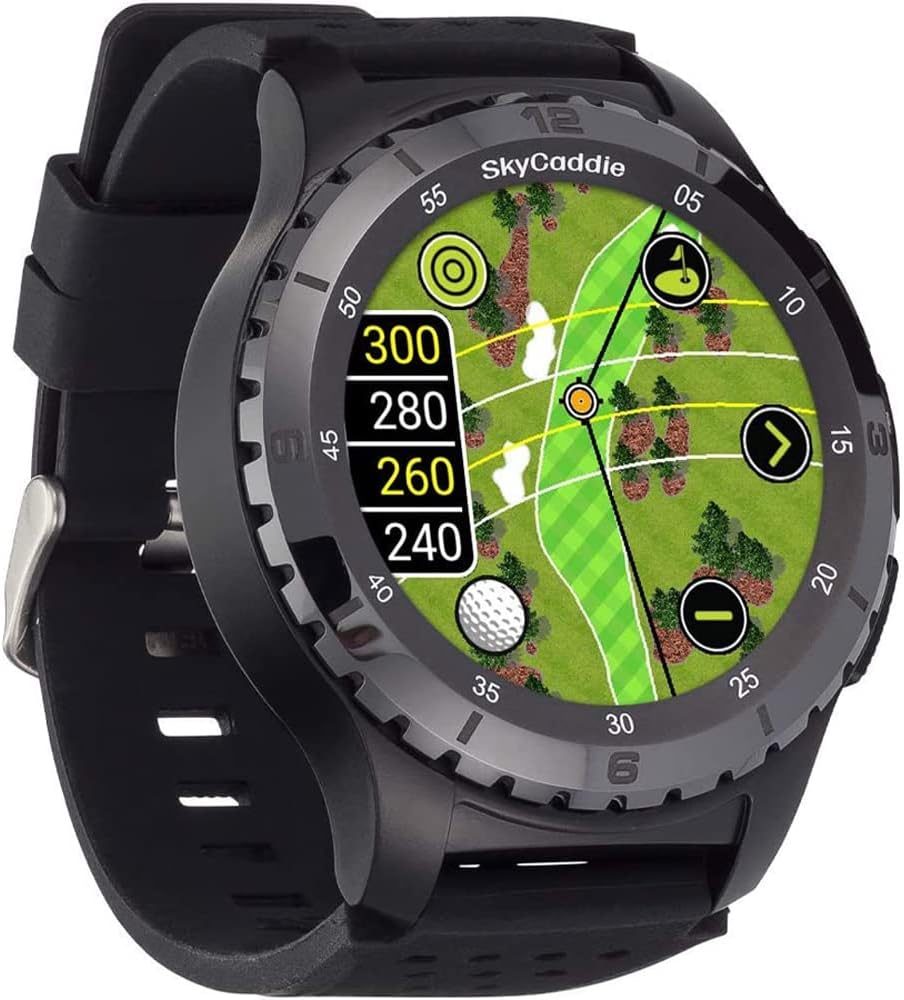 SkyCaddie LX5C Golf GPS Watch with Ceramic Bezel Black Bundle with 2 YR CPS Enhanced Protection Pack