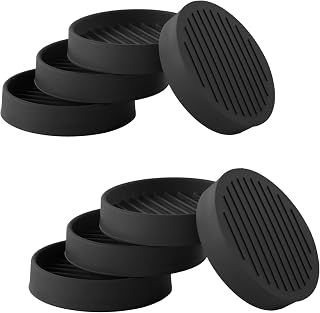 Jayen Rubber Furniture Caster Cups, Non-Slip Round Furniture Pads, 2.5"