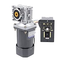 Vista 1 de AC 110V 120W Worm Gear Reducer Motor with Speed Controller 1:40 Reduction Ratio Gearmotor Adjustable Variable Speed High Torque Reducer Motor 33 RPM