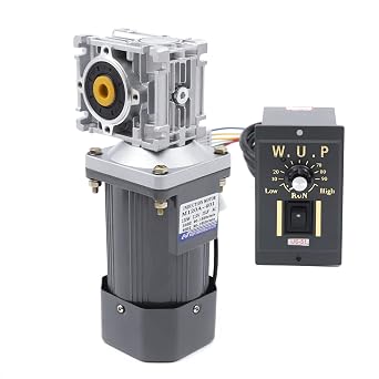 AC 110V 120W Worm Gear Reducer Motor with Speed Controller 140 Reduction Ratio Gearmotor Adjustable Variable Speed High Torque Reducer Motor 33 RPM