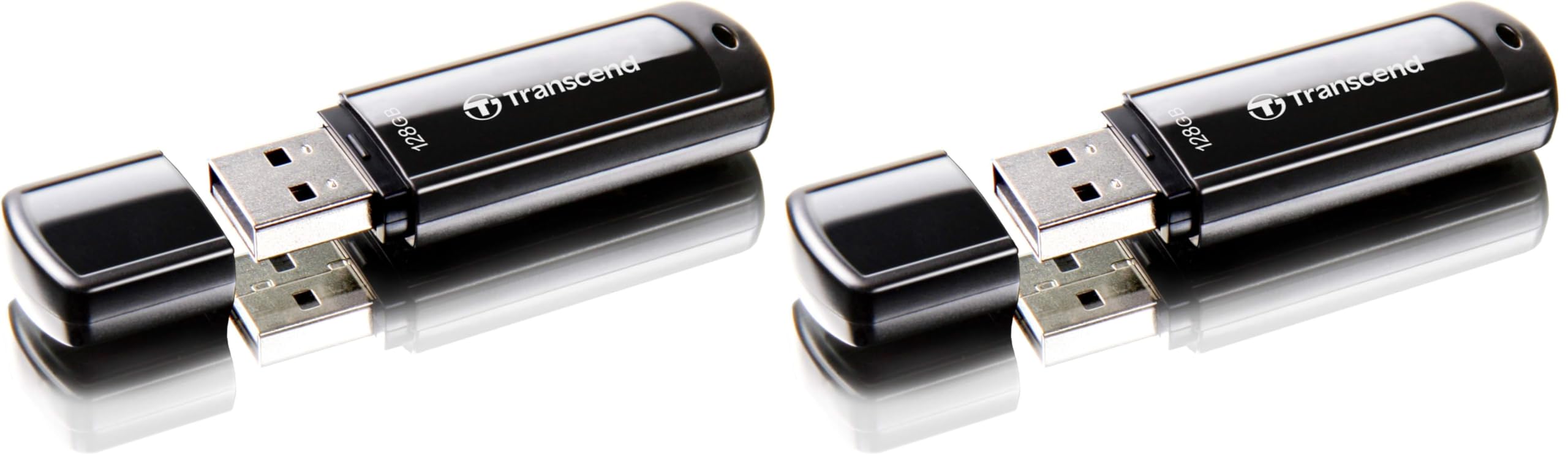 Transcend 128Go JetFlash 700 Clé USB 3.1 Gen 1 TS128GJF700 Noir (Lot de 2)