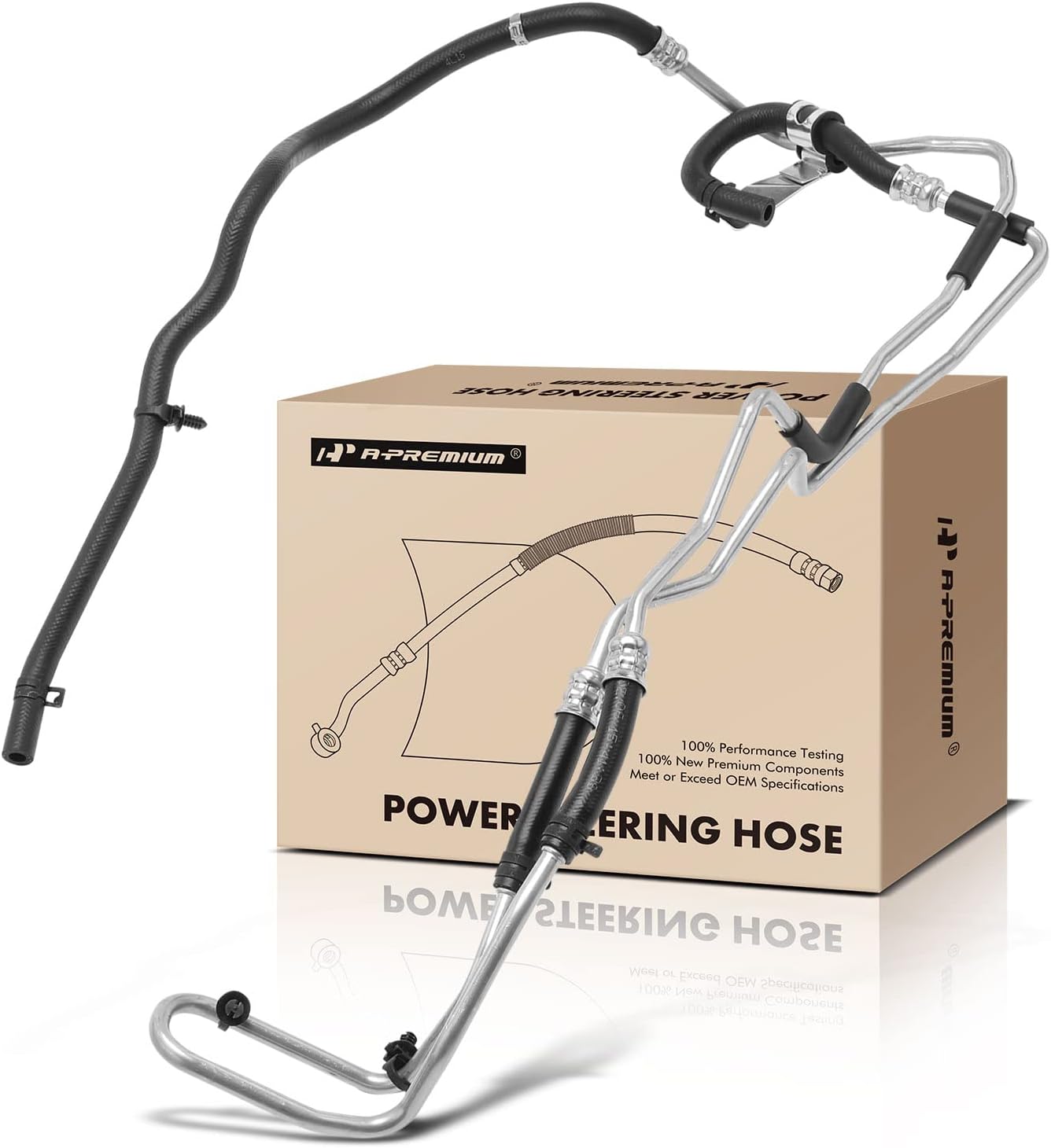 A-Premium Power Steering Return Hose Line Assembly Compatible with Jeep Compass, Patriot, 2007-2017 & Dodge Caliber 2007-2012, Gear To Cooler