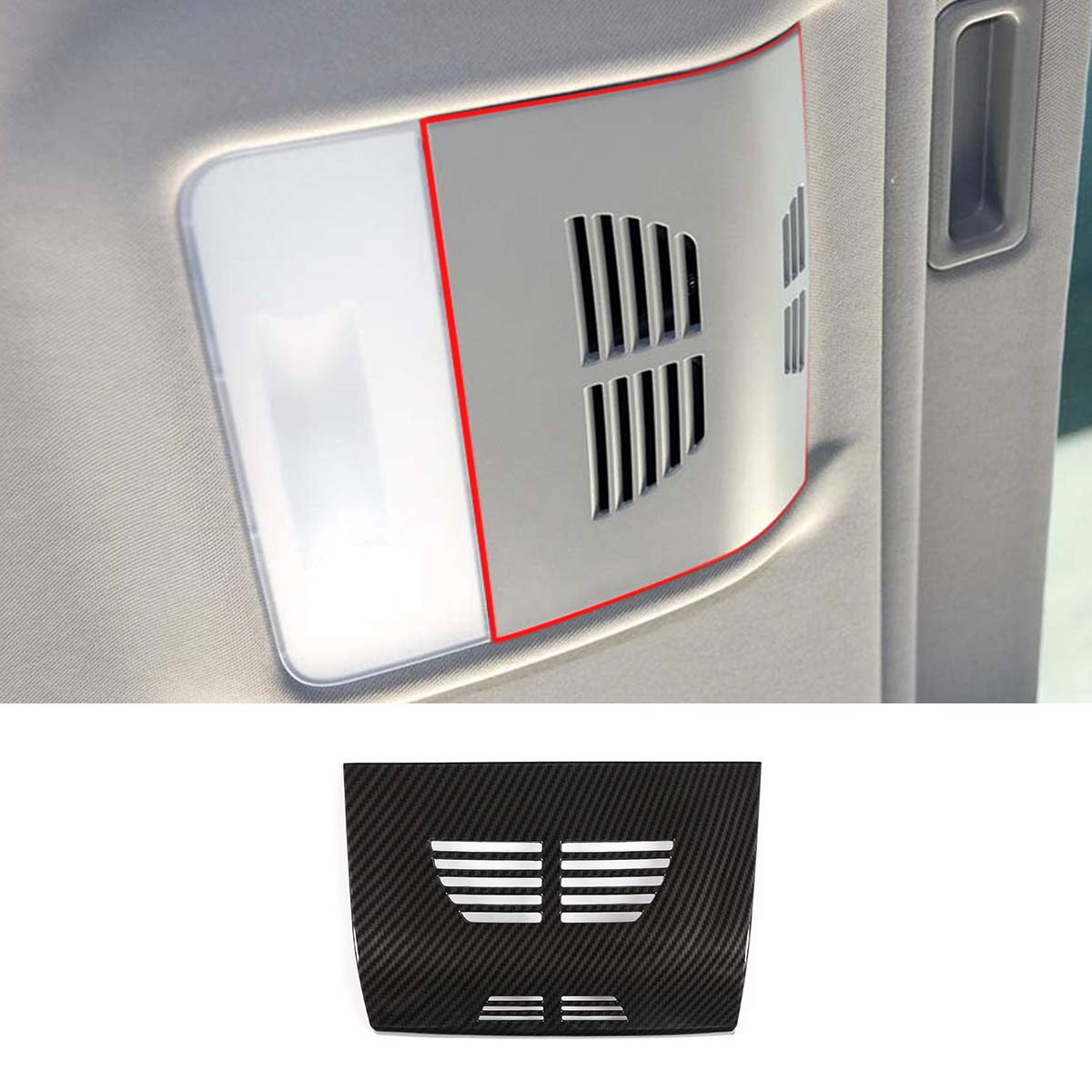 LLKUANG ABS Carbon Fiber Style Rear Reading Light Decoration Trim for BMW 3 Series E90 2005-2012