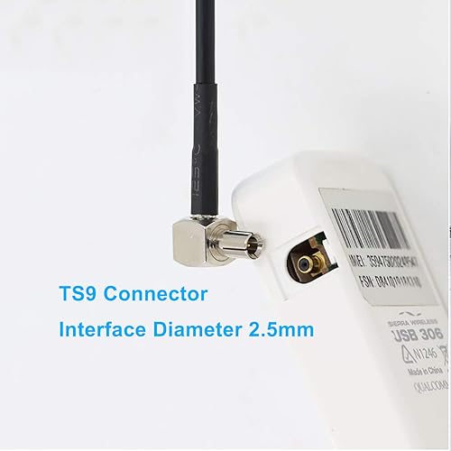 Vista 7 de Bingfu Antena 4G LTE Mini Soft Whip TS9 (paquete de 2) compatible con Verizon AT&T T-Mobile Sprint 4G LTE Mobile Hotspot MiFi Router Celular Módem