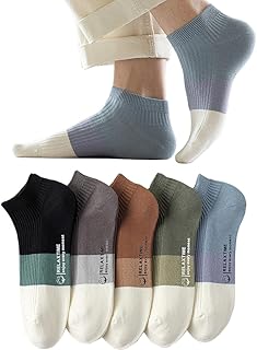[Hyjkl] 靴下 メンズ ソックス 100%綿 カラフルソックス 5足セット 抗菌·防臭 24-27CM くるぶし おしゃれ スポーツ 吸汗速乾 通気性 カジュアルソックス クルーソックス 春夏秋
