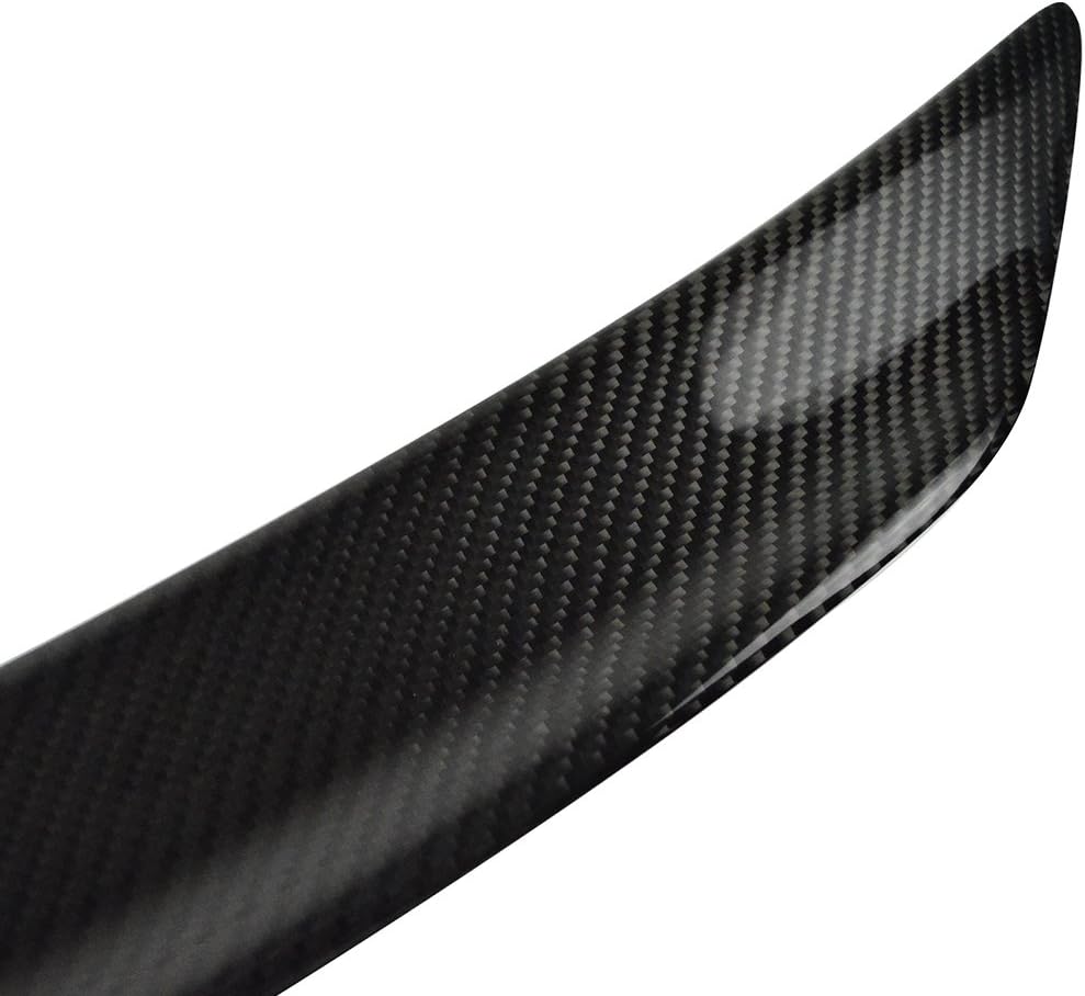 IKON MOTORSPORTS, Trunk Spoiler Compatible with 2014-2020 Lexus IS200t IS250 IS300 IS350 Sedan, B Style Carbon Fiber CF Rear Trunk Lid Spoiler Wing Lip