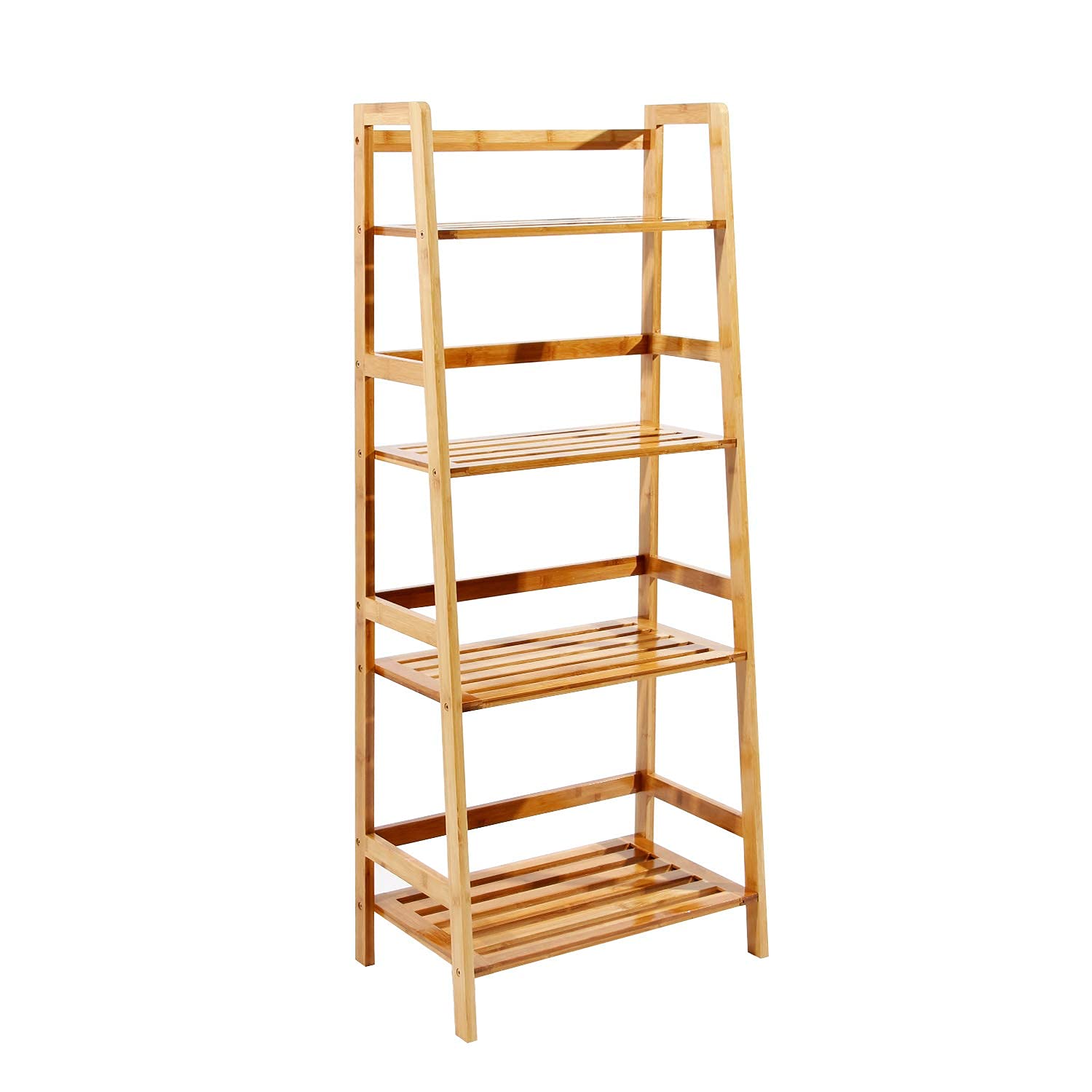 SogesHome Libreria 4 Piani 48 x 30 x 119 cm Fioriera per Piante Scala per mensole Espositore per scaffali da Cucina Scaffale per scaffali per casa e Giardino, KS-HSJ-02-SH