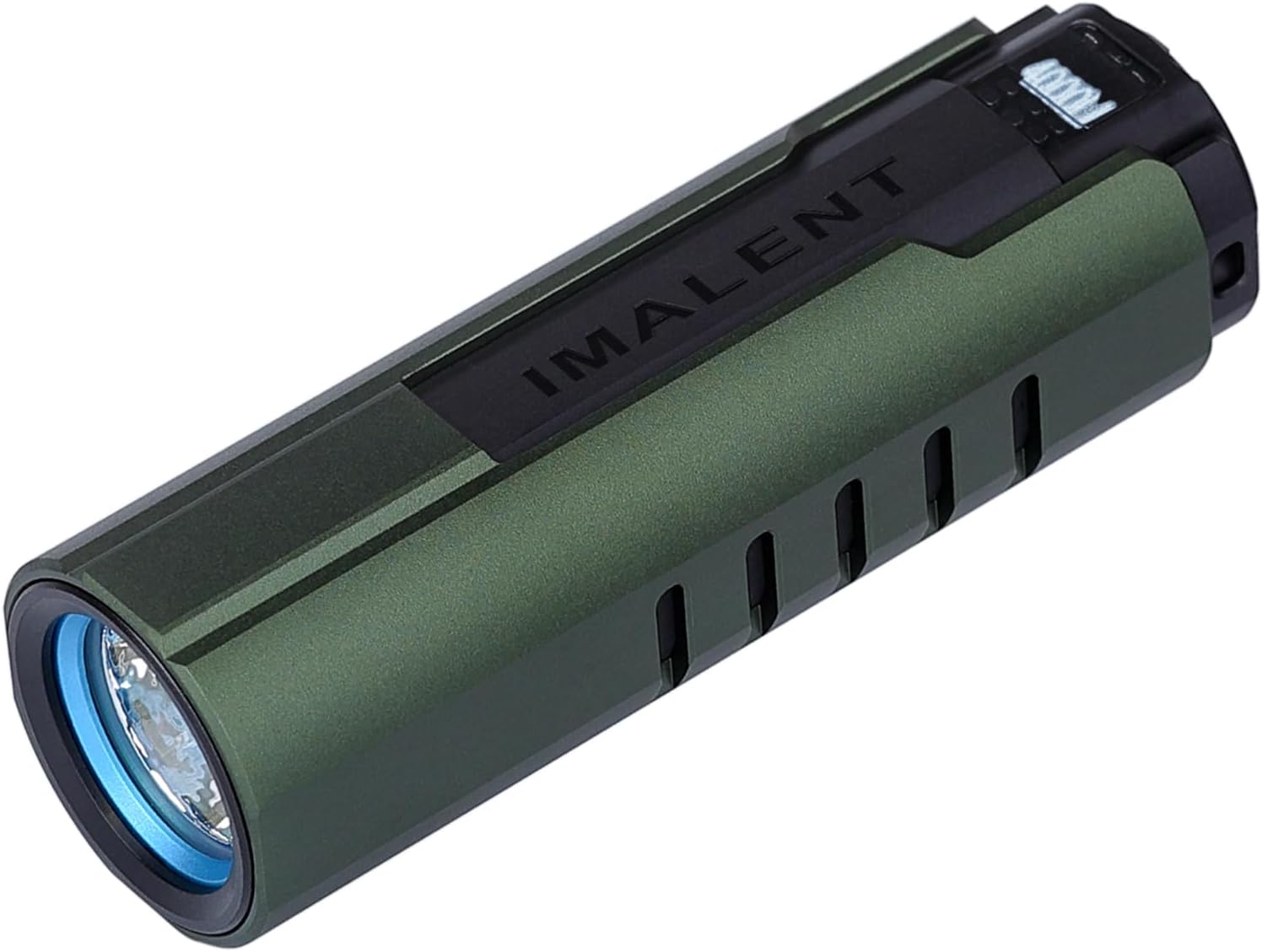 LD70 EDC Flashlight Rechargeable 4000 lumens, Small Bright Torch Uses CREE XHP70.2 LED, Pocket Torch with OLED Display for Home Checking and Dog Walking (Army Green)