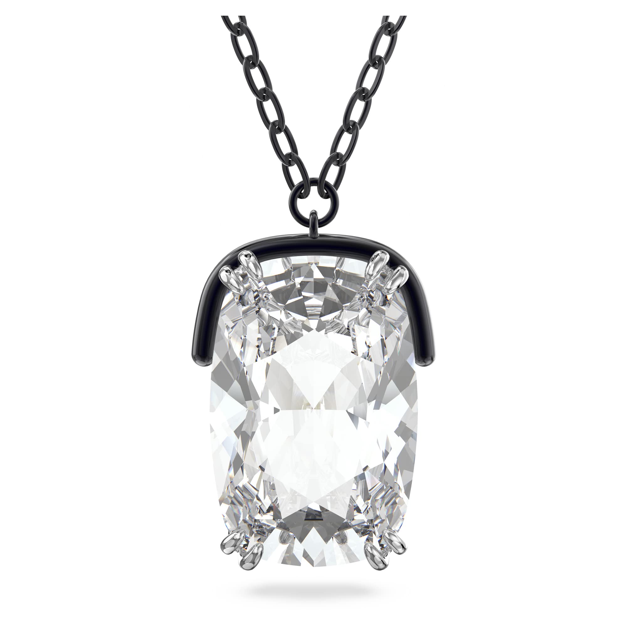 Swarovski Women's Gray Necklaces, One Size, Harmonia Oversized Crystal Pendant