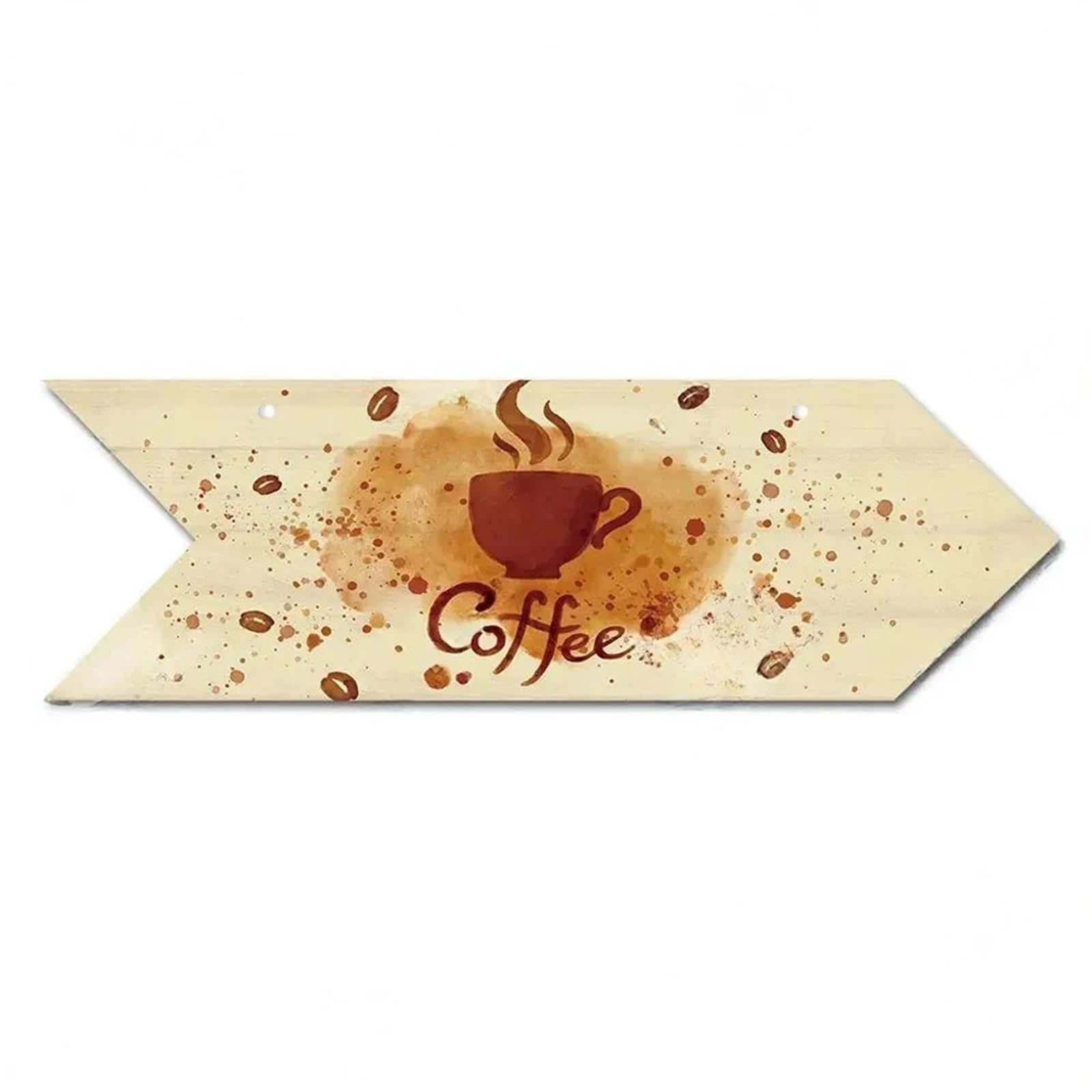 Vintage Arrow Sign Wood Wall Plaque Idea Panel For Cafe Decoration Irregular Hanging Coffee Wooden(Color16,39.8x13cm)