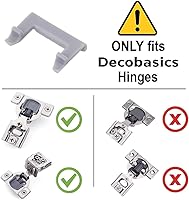 Vista 2 de Clips de restricción de gabinete (paquete de 20) - Clip restrictor de bisagra de puerta de gabinete de ángulo de 86° para bisagra de cierre suave