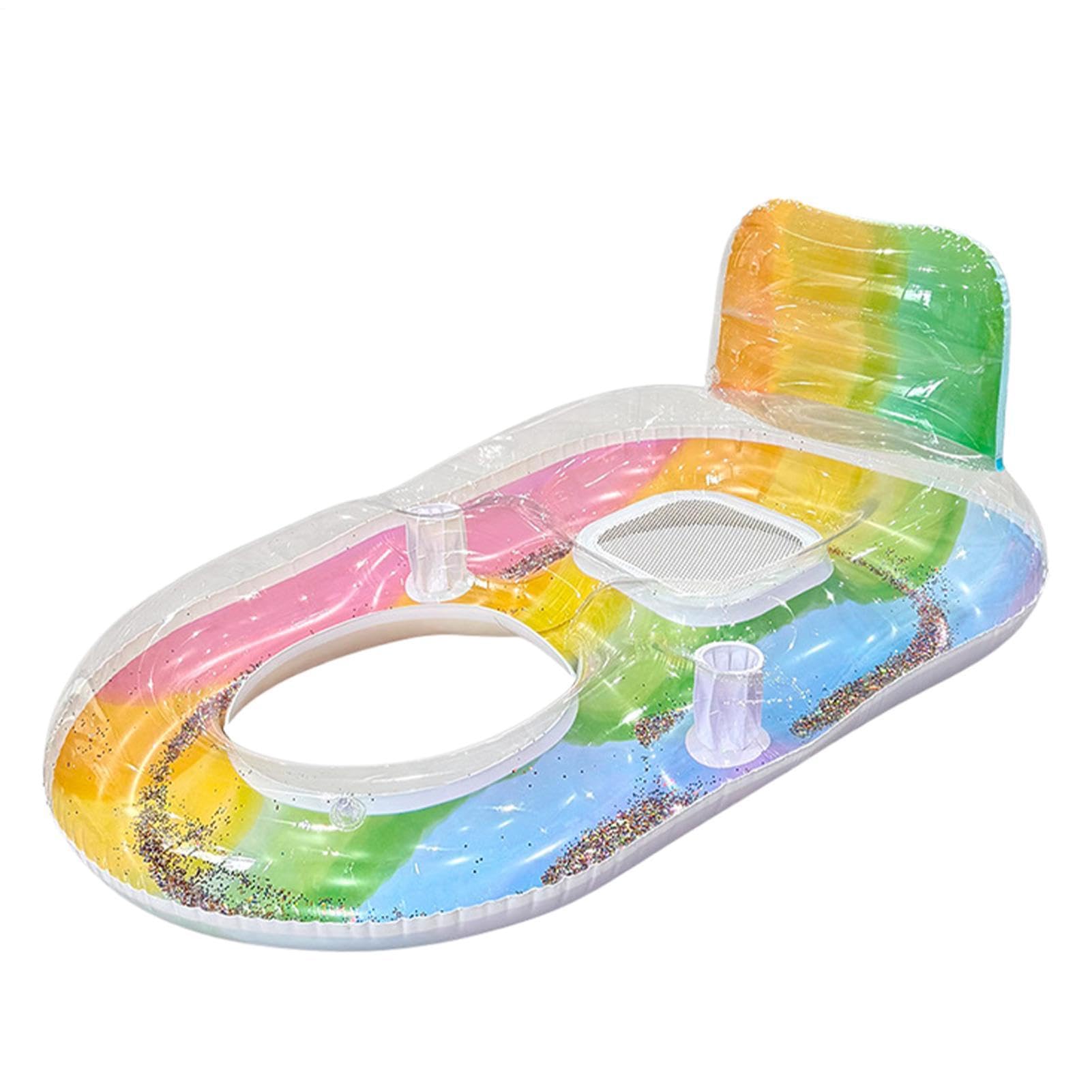 Chaise Flottante Piscine flottant antidérapant | flotteurs plage et radeaux piscine en PVC pour Plage Lac Rivière Camping Plein Air Fête Été Baignade Bronzage