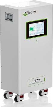 48V 314Ah LiFePO4 Lithium Battery, 16.1kWh Capacity Energy Storage with 200A Bluetooth BMS, 7" LCD, RS485/CAN/RS232, Ideal for Home Backup, Off-Grid, Solar System