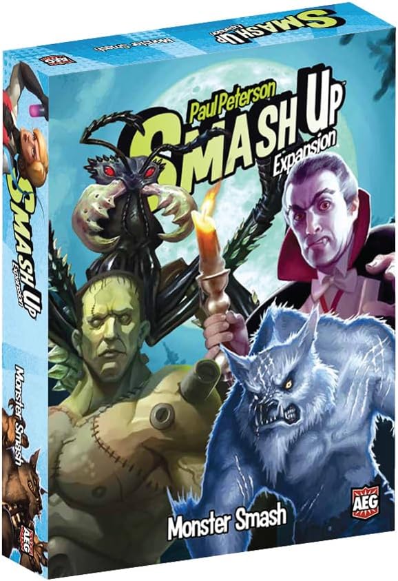 AEG Smash Up: Monster Smash Expansion | Action-Packed Family Card Game | Giant Ants, Mad Scientists, Vampires, Werewolves | 2-4 Players | Ages 14+
