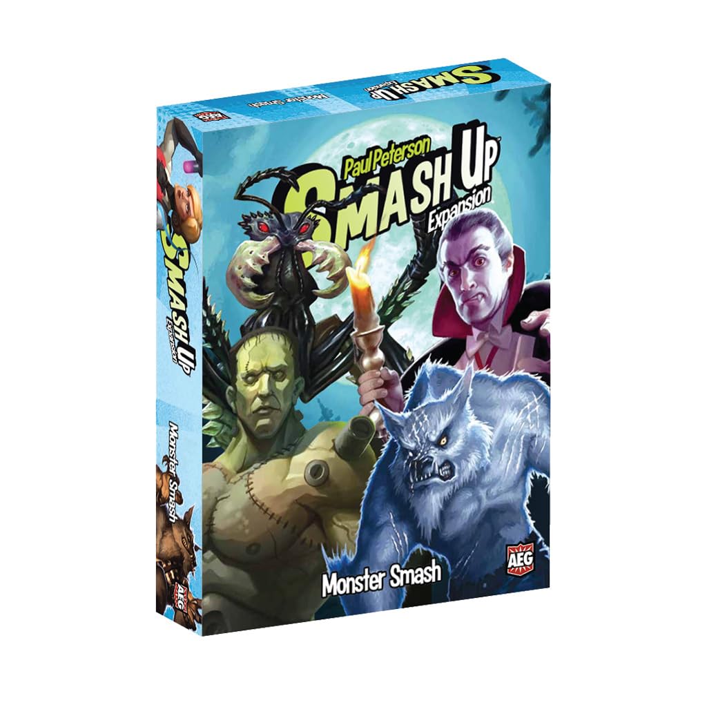 AEG Smash Up: Monster Smash Expansion | Action-Packed Family Card Game | Giant Ants, Mad Scientists, Vampires, Werewolves | 2-4 Players | Ages 14+
