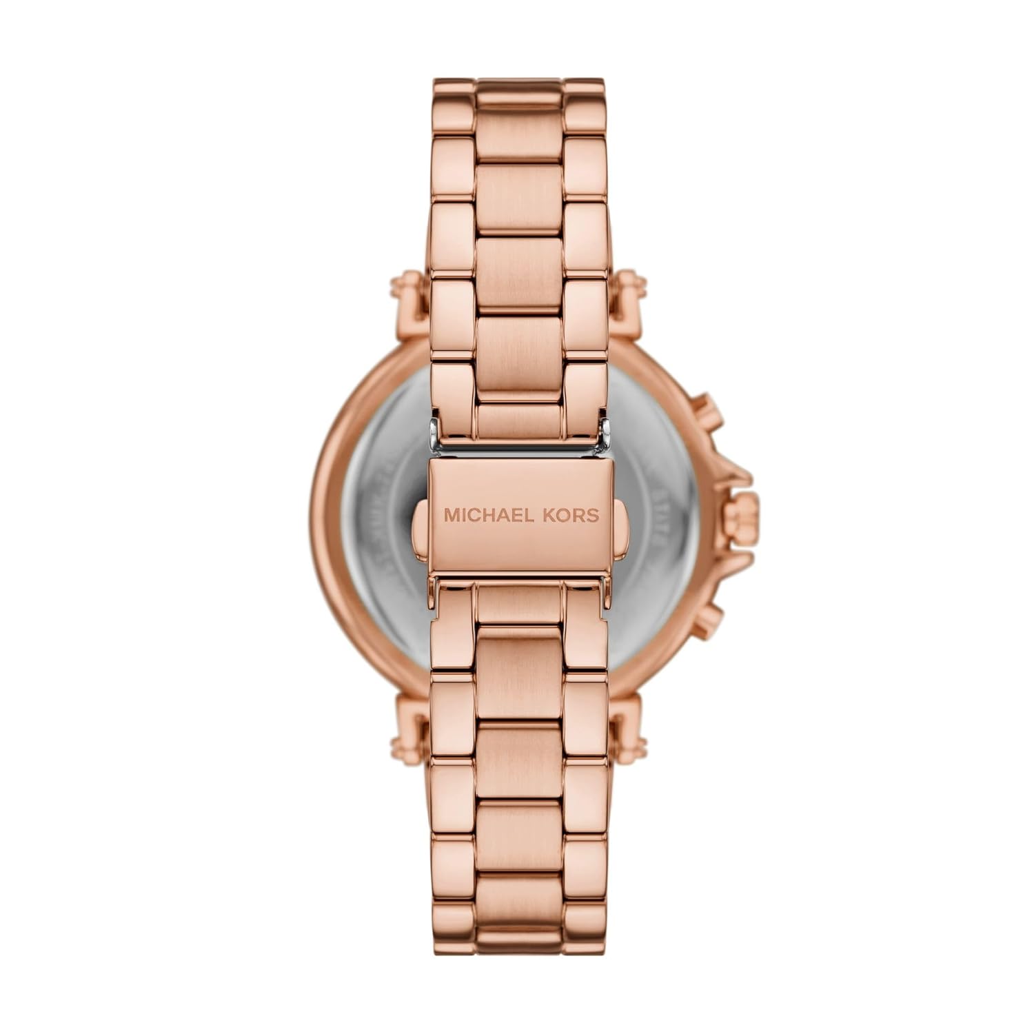 Zadní view of Michael Kors Maren watch showing the double locking foldover clasp