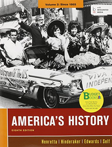 Loose-leaf Version for America's History, Volum... 1457629011 Book Cover