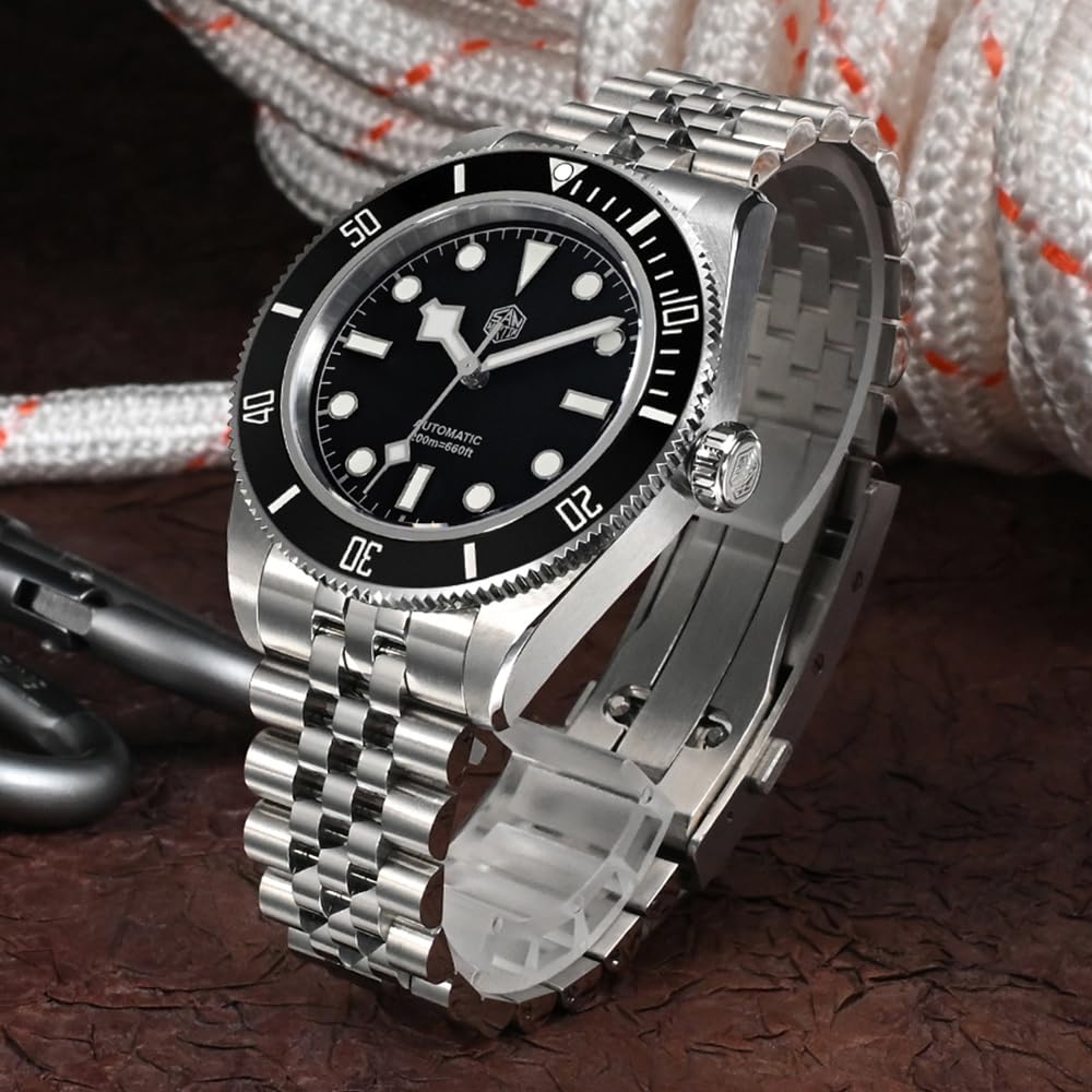 San Martin 40 mm BB Diver klasyczne męskie zegarki NH35 automatyczny mechaniczny szafirowy wodoodporny zielony czarny zegarek