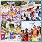jollylife 16PCS 4th/Fourth of July Decorations Can Cooler Sleeves for Independence Day Memorial Day Patriotic Party Supplies