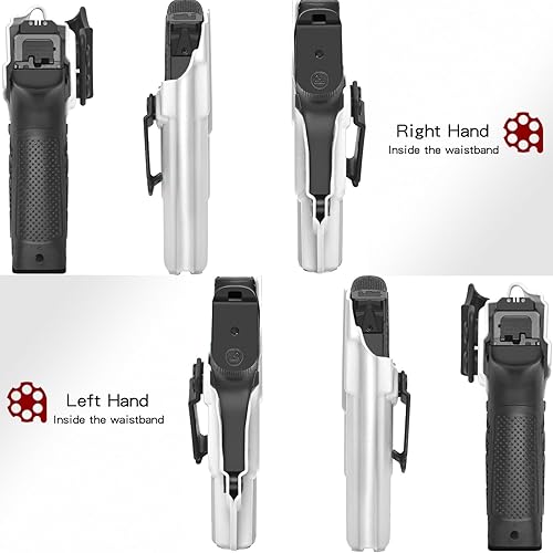 Miniatura 7 de Funda CZ P-10 C IWB KYDEX para pistola CZ P-10 C, cintura interior oculta, inclinación ajustable y retención 'Posi-Click', fabricado en EE. UU.