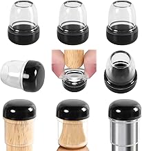 RCHYFEED 14-20 mm Chair Leg Caps with Teflon Bottom, 24 Pcs Round Chair Leg Protectors Silicone Furniture Leg Covers, Teflon Pads 1 Inch for Resistant Scratches and Elastic