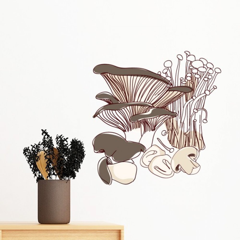 Autocollant mural vaisselle délicieuse pour cuisine et salle à manger
