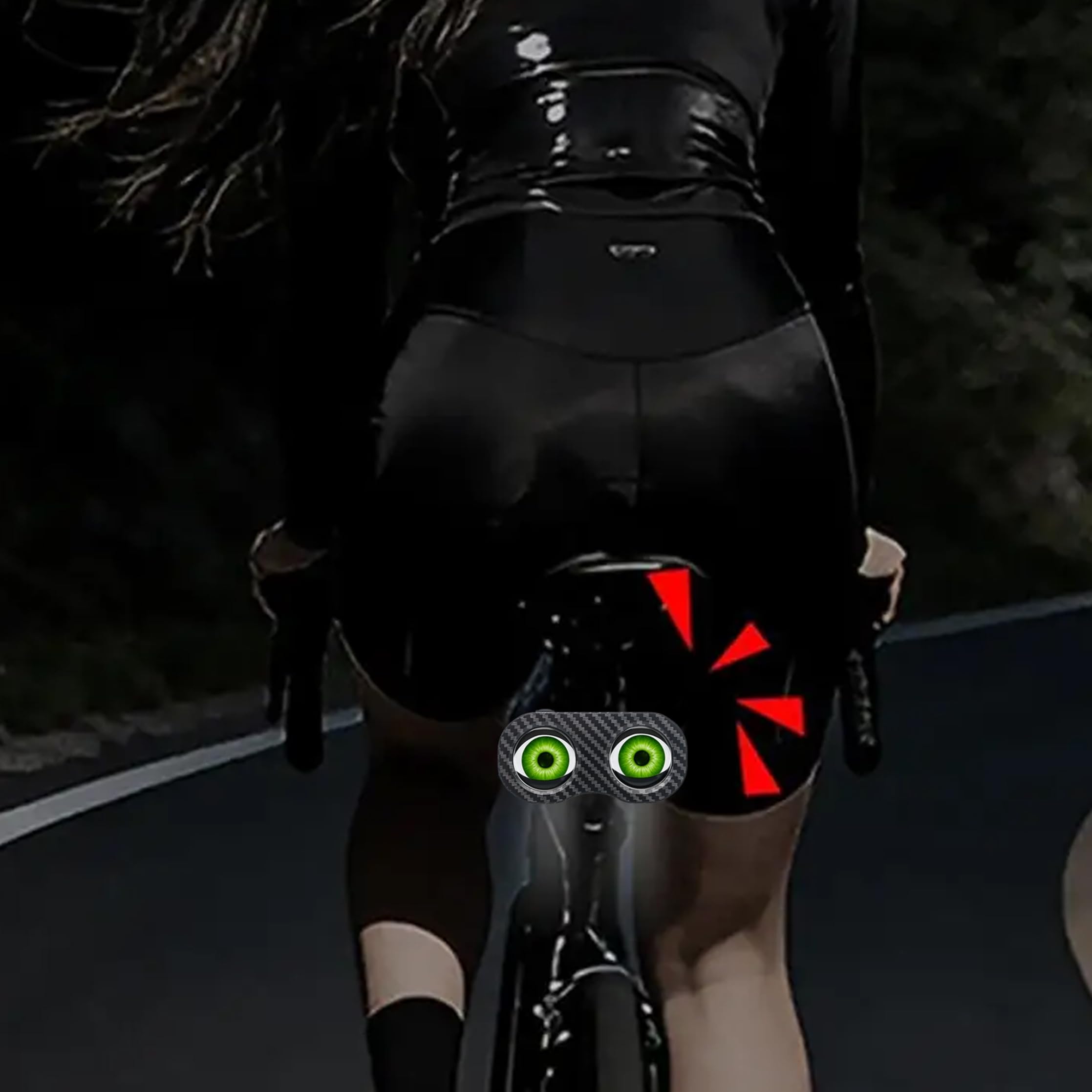 Luces traseras para Bicicleta Led Dynamic Demon Eyes, luz Trasera para Bicicleta, 85 Modos con Control por aplicación, Recargable por USB para Bicicletas