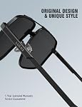 LUENX Aviator Sunglasses for Men Square Polarized Polygon Sun Glasses 60mm