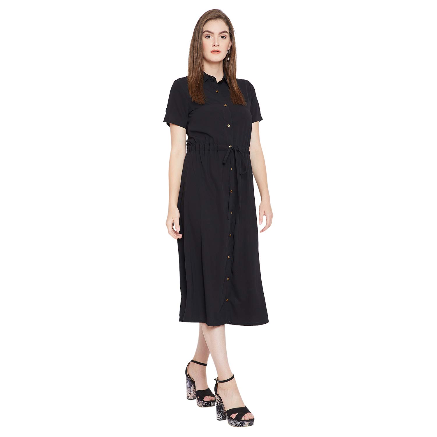 ImfashiniWomen's Shift Midi Dress