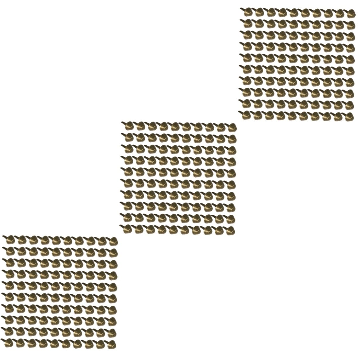STOBOK 300 Pcs Two-legged Nails Leather Bag Rivets Double Cap Rivets Bipod Crystal Rivets Screw Back Spike Studs Leathercraft Rivets Single Cap Rivets Toe Nails Paper Purse Bottom Metal