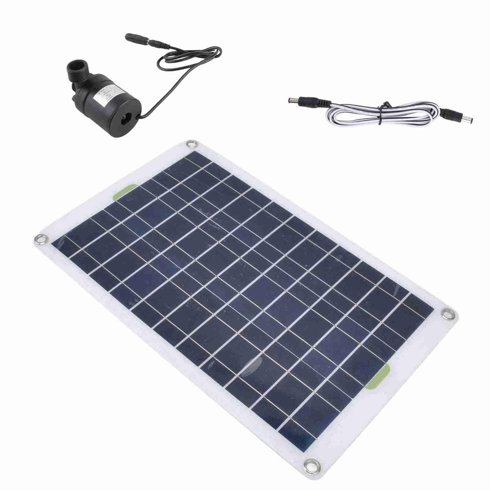 Zestaw Słonecznej Pompy Wodnej Panel 800L H 12V Low Noi Optuje za mocą Panelu Słonecznego 50W, Która Zapewnia wysoką wydajność Se DC Ekologiczna Trwała Silikonowa Plastikowa
