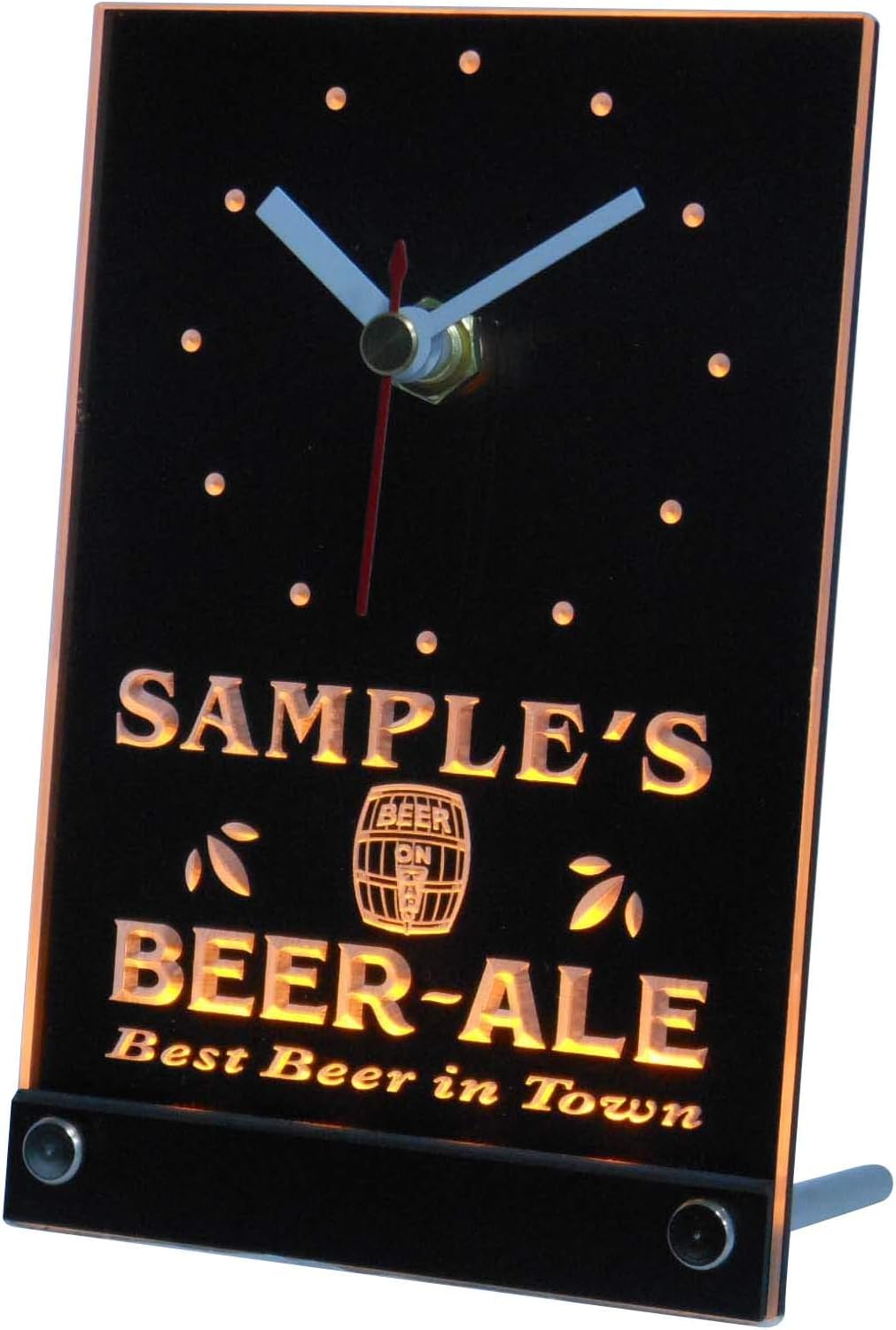 ADVPRO tncpn-tm Beer Ale Personalized Bar Best in Town Neon Led Table Clock