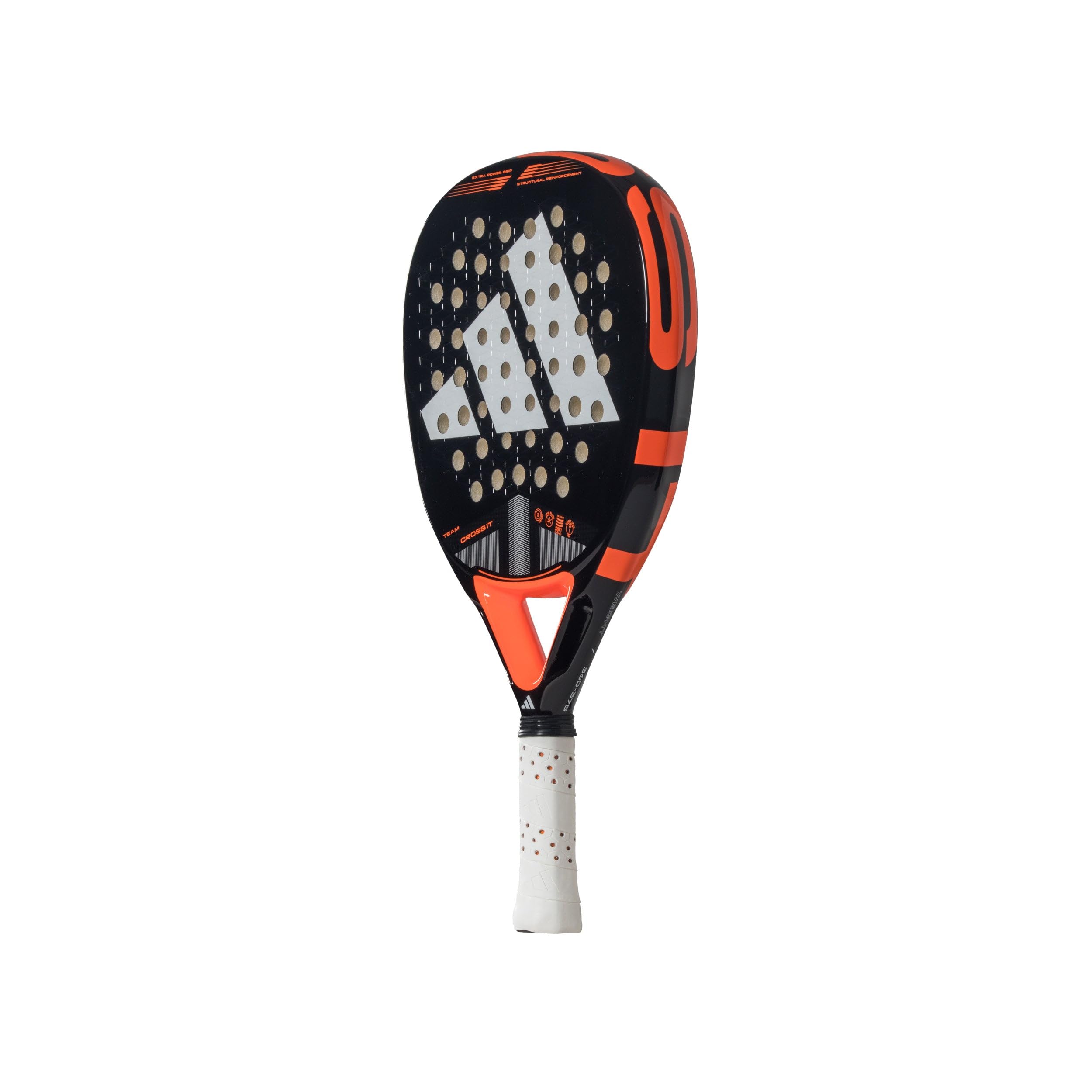 Pala de Padel adidas Cross It Team 3.4 Negra Naranja, Forma Diamante, Goma eva Soft Performance, Fibra de Vidrio