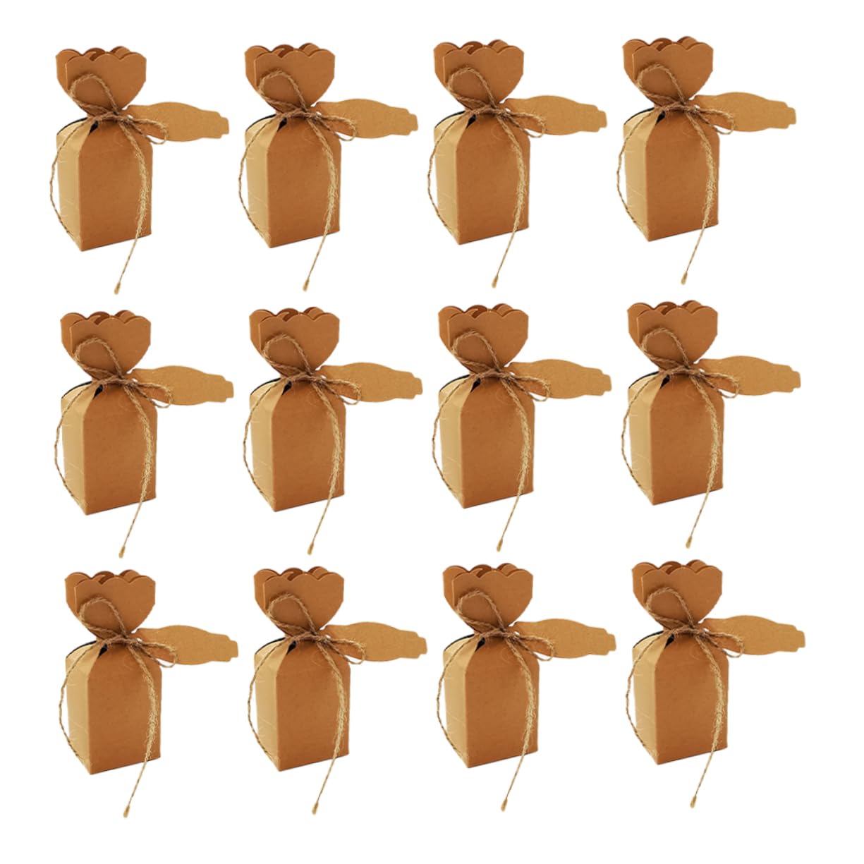 Anneome 50sets Scatole Kraft Per Matrimoni e Confezione Per Compleanni e Celebrazioni Design Te Ropes e Cartoncini