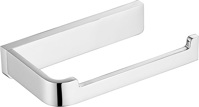 Flybath Toilet Roll Holder Without Cover Bathroom Solid Brass Polished Chrome Finish Silver Toilet Paper Tissue Holder Wall Mounted